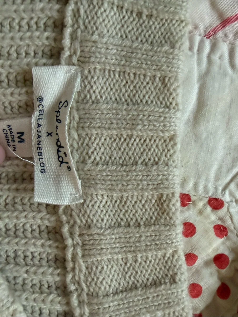 Cream Knit Sleeveless Sweater Tunic Vest with Brown Stripes by Splendid